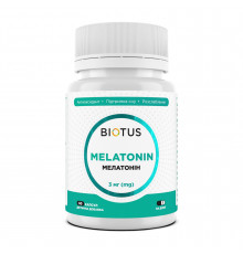 Мелатонин, Melatonin, Biotus, 3 мг, 60 капсул