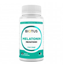 Мелатонин, Melatonin, Biotus, 5 мг, 100 капсул