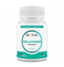 Мелатонин, Melatonin, Biotus, 5 мг, 60 капсул