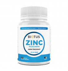 Цинк пиколинат, Zinc Picolinate, Biotus, 22 мг, 60 капсул