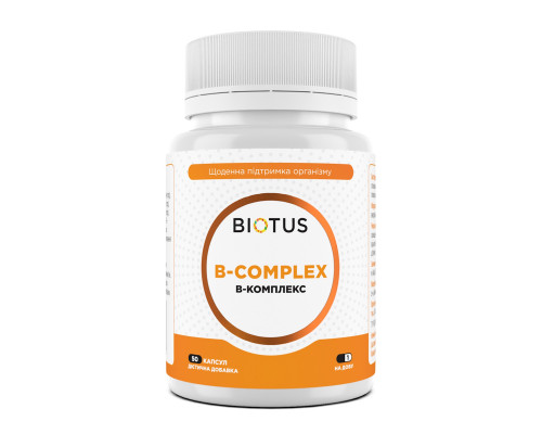 B-комплекс, B-complex, Biotus, 50 капсул