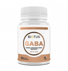 ГАМК (гамма-аминомасляная кислота), GABA, Biotus, 60 капсул