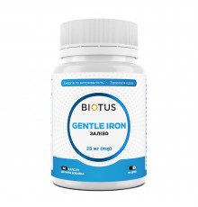Железо, Gentle Iron, Biotus, 25 мг, 60 капсул