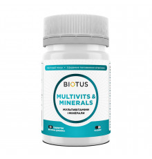 Мультивитамины и минералы, Multivits & Minerals, Biotus, 30 таблеток