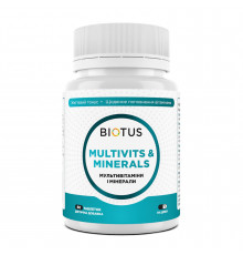 Мультивитамины и минералы, Multivits & Minerals, Biotus, 60 таблеток