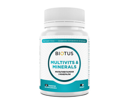 Мультивитамины и минералы, Multivits & Minerals, Biotus, 60 таблеток