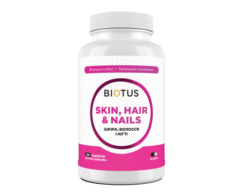 Волосы, кожа и ногти, Hair, Skin & Nails, Biotus, 120 таблеток