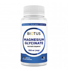 Магний глицинат, Magnesium Glycinate, Biotus, 350 мг, 60 капсул