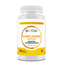 Лецитин подсолнечный, Lecithin Sunflower, Biotus, 2200 мг, 60 капсул