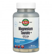 Таурат магнію +, Magnesium Taurate +, KAL, 400 мг, 90 таблеток (200 мг на таблетку)