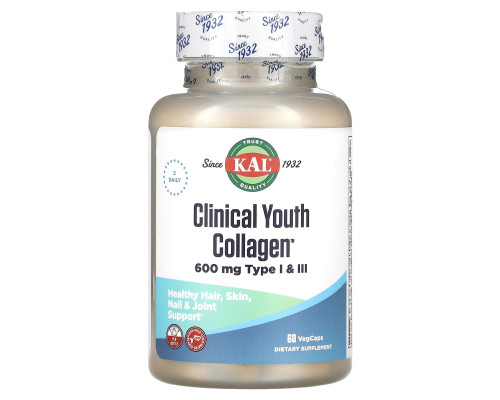 Коллаген омолаживающий, Youth Collagen, KAL, 60 вегетарианских капсул