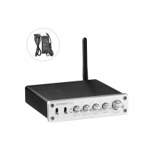 Підсилювач звуку AIYIMA A03 silver + блок живлення 24V. Bluetooth 5.0, AUX, 50Wx2+100W (TPA3116)