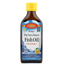 Рыбий жир высшего качества, The Very Finest Fish Oil, Carlson, норвежский, лимон, 1600 мг, 200 мл