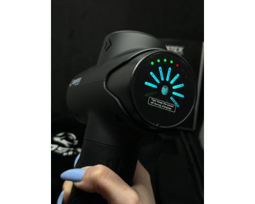 Компактний перкусійний ударний масажер Boostex Pro Max 2 з 21 насадкою в кейсі.