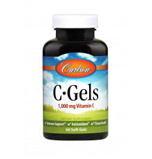 Витамин C, C-Gel, Carlson, 1000 мг, 60 гелевых капсул