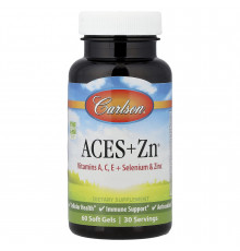 Витамины А, С, Е плюс селен и цинк, Aces + Zn®, Carlson, 60 гелевых капсул