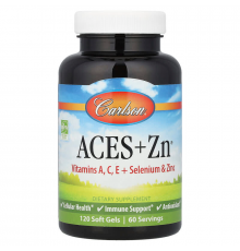 Витамины А, С, Е + селен и цинк, Aces + Zn, Carlson, 120 гелевых капсул