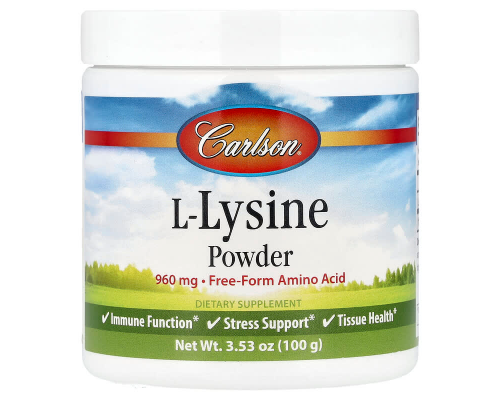 L-лізин, L-Lysine, Carlson, 100 грам