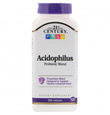 Пробиотики, Acidophilus Probiotic, 21st Century, пробиотическая смесь, 150 капсул