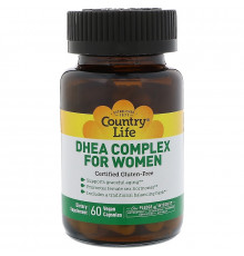 Дегидроэпиандростерон, ДГЭА для женщин, DHEA, Country Life, 60 капсул