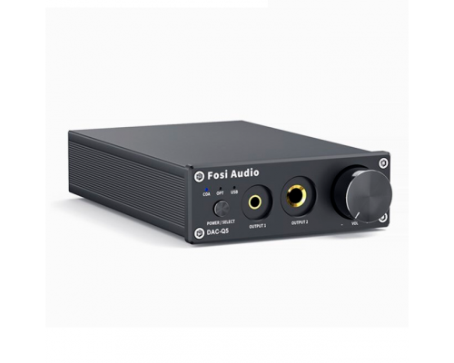 Конвертер звуку SPDIF/Coaxial на RCA/3.5/6.35 Fosi Audio DAC-Q5 black