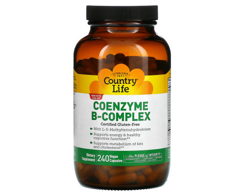 Коэнзим B-комплекс, Coenzyme B-Complex, Country Life, 240 капсул