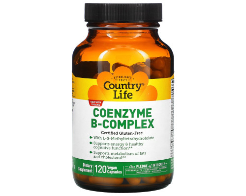 Коэнзим B-комплекс, Coenzyme B-Complex, Country Life, 120 капсул