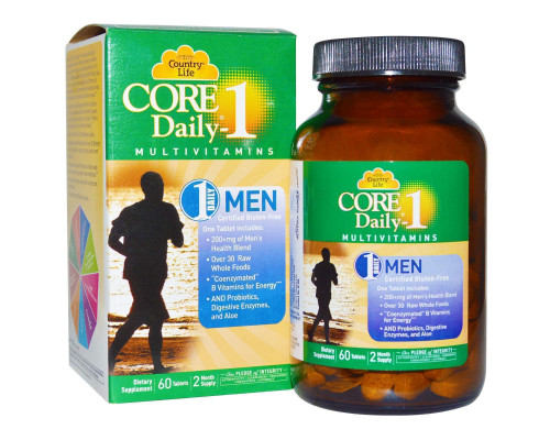 Витамины для мужчин, Multivitamins, Country Life, 60 таблеток