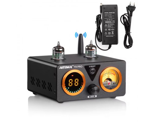 Підсилювач звуку AIYIMA T9 PRO Tube Amplifier + блок живлення 32V. Bluetooth 5.0, RCA, 100Wx2