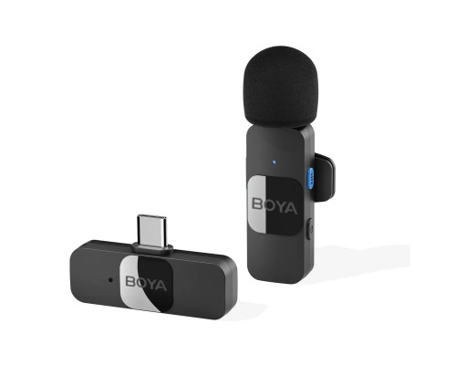 Мікрофон петличний бездротовий BOYA BY-V10 (Type-C) black