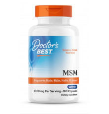 Метилсульфонилметан, МСМ, Best MSM, Doctor's Best, 1000 мг, 180 капсул