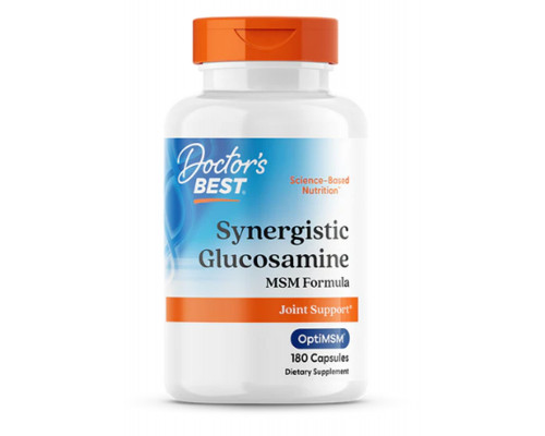 Глюкозамин МСМ, Synergistic Glucosamine MSM Formula, Doctor's Best, 180 капсул