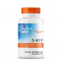 5-HTP, 5-гидрокси L-триптофан, Doctor's Best, 100 мг, 60 веганских капсул