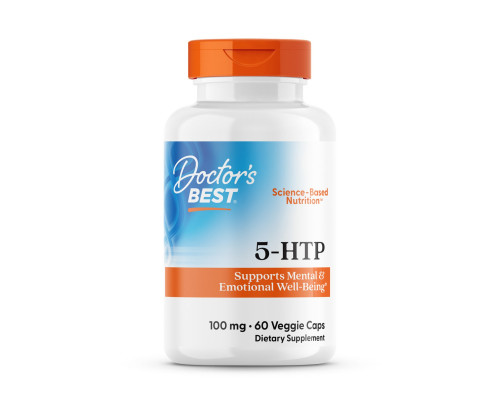 5-HTP, 5-гидрокси L-триптофан, Doctor's Best, 100 мг, 60 веганских капсул