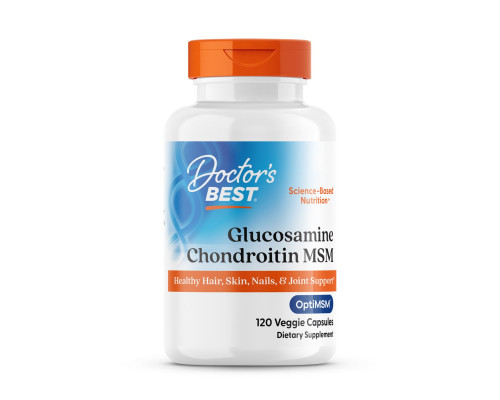 Глюкозамин хондроитин с OptiMSM, Glucosamine Chondroitin MSM, Doctor's Best, 120 вегетарианских капсул