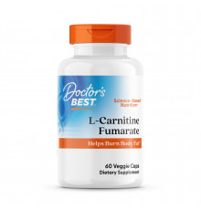 Л-карнитин фумарат, L-Carnitine Fumarate with Biosint Carnitine, Doctor's Best, 500 мг, 60 веганских капсул