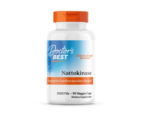 Наттокиназа, Nattokinase, Doctor's Best, 2.000 FUs, 90 капсул