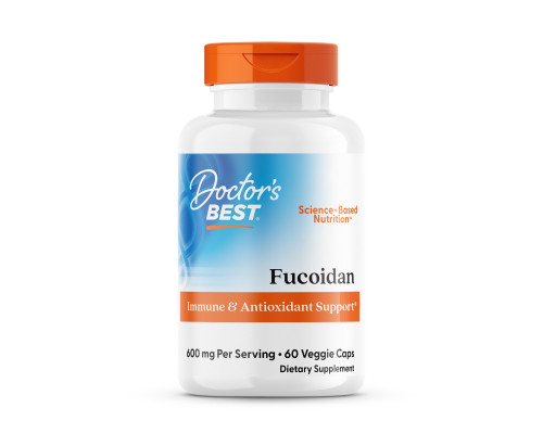 Фукоидан 70%, Fucoidan 70%, Doctor's Best, 300 мг, 60 вегетарианских капсул