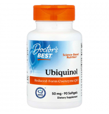 Убіхінол з Kaneka Q+, Ubiquinol with Kaneka Q+, Doctor's Best, Kaneka QH, 50 мг, 90 гелевих капсул