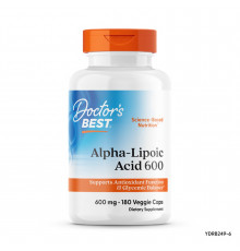 Альфа-липоевая кислота, Alpha-Lipoic Acid, Doctor's Best, 600 мг, 180 веганских капсул