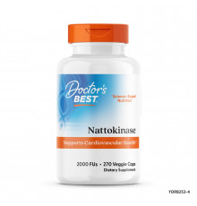 Наттокиназа, Nattokinase, Doctor's Best, 2,000 FUs, 270 капсул