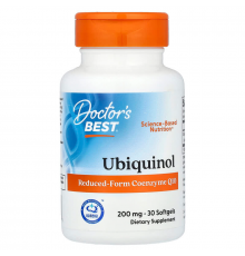 Убіхінол, Ubiquinol, Doctor's Best, 200 мг, 30 гелевих капсул