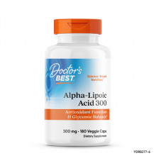 Альфа-липоевая кислота, Alpha-Lipoic Acid, Doctor's Best, 300 мг, 180 веганских капсул