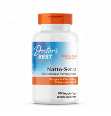 Наттокиназа и серрапептаза, Best Natto-Serra, Doctor's Best, 90 капсул