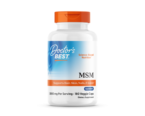 Метилсульфонилметан, MSM with OptiMSM, Doctor's Best, 1000 мг, 180 веганских капсул