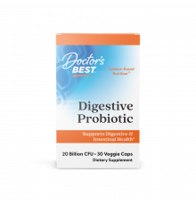 Пробіотики, Digestive Probiotic, Doctor's Best, для травної системи, 20 млрд КУО, 30 капсул