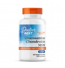 Глюкозамин хондроитин МСМ, Glucosamine Chondroitin MSM, Doctor's Best, 360 вегетарианских капсул