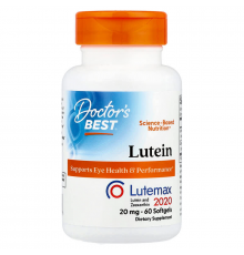 Лютеїн, Lutein, Lutemax 2020, Doctors Best, 20 мг, 60 гелевих капсул
