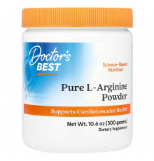 Аргінін, L-Arginine, Doctor's Best, чистий порошок, 300 г.