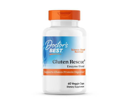 Расщепление глютена, Gluten Rescue, Doctor's Best, 60 капсул
